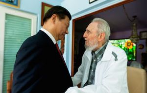Xi met also the former Cuban leader Fidel Castro