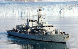 HMS Portland called at the Falklands and South Georgia 