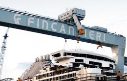 The 600 million Euro cruise vessel is to be delivered by Italian shipbuilder Fincantieri