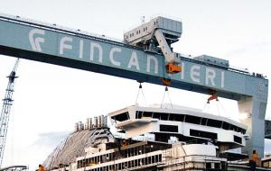 The 600 million Euro cruise vessel is to be delivered by Italian shipbuilder Fincantieri