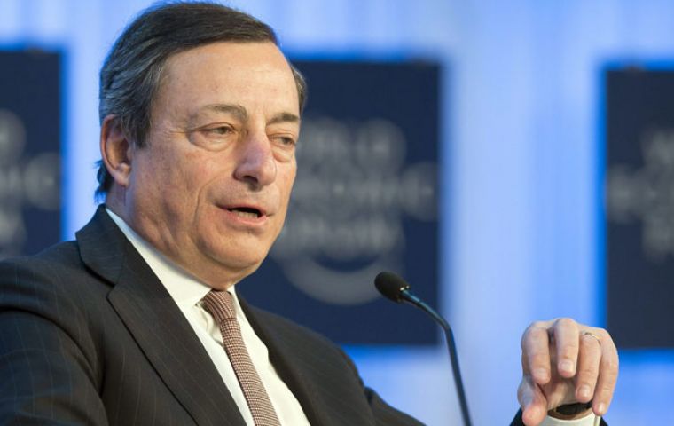 “Markets have perceived that monetary policy in the Euro zone and the US are, and are going to stay, on a divergent path for a long period of time” said Draghi