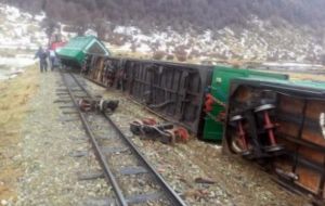 In Ushuaia even the tourist train was blown over 