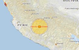 The epicenter of the quake was about 26 miles northeast of a region called Tambo, which is more than 290 miles from Lima