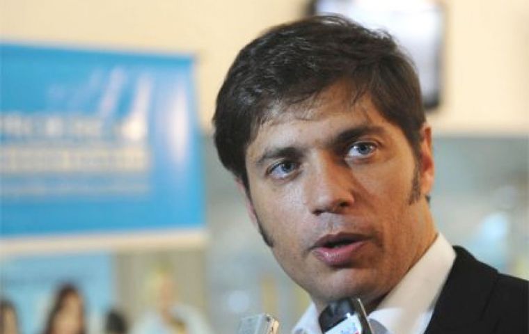 Kicillof is expected in Brazil to meet with his peer Mantega and Industry minister Burgos.