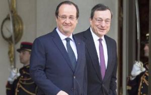 The two men, who met on Monday in Paris for talks, share the same “worry about growth and inflation” in Europe 