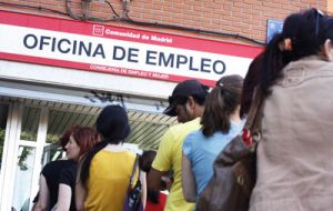 But according to Spain's stats office the number of unemployed last June was 5.5 million equivalent to 24.4% , highest after Greece in the EU  