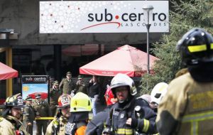 The explosion, took place at a fast-food restaurant inside the Military School metro station, after midday  (Pic AFP)