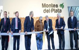 Mujica during the opening of the pulp mill that is the single largest investment in the country's history