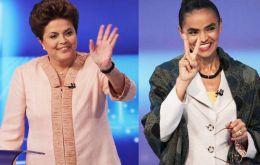 Polls show Dilma nine points ahead of Marina Silva in a possible run off 