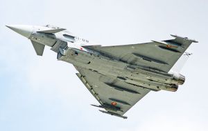 According to the report the jets thought to be Eurofighter Typhoons, were in Gibraltar airspace and attempts to communicate with them were ignored.