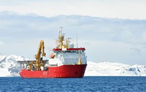 Ice Patrol HMS Protector in on her way to Antarctica for the annual season