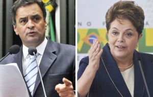 Excluding undecided voters, spoiled and blank votes, the polls showed Neves would win the runoff by 51% of valid votes against 49% for Rousseff 