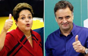 Latest opinion polls have Rousseff and Neves locked in a virtual tie ahead of the October 26 run-off vote.