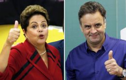 The Datafolha poll showed the incumbent with 46% support, up 3 percentage points from the previous poll released on Oct. 15. Neves figures with 43%.
