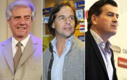 Incumbent Vazquez, and opposition leaders Lacalle Pou and Bordaberry will be deciding who's the next president 