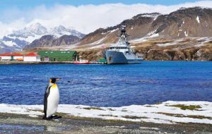 HMS Clyde at Grytviken, capital of the island that sits in the middle of the ‘Furious Fifties’