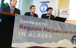 “Marijuana prohibition has been an abject failure, and Alaska voters said enough is enough,” said Chris Rempert (Center)