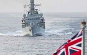 Argentina said that the military display in the Malvinas Islands was “a new provocation” and “an unjustified display of force by a British frigate”