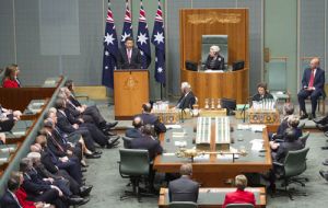 President Xi in his speech to parliament in Canberra, vowed China would pursue peaceful development with Australia and other nations.