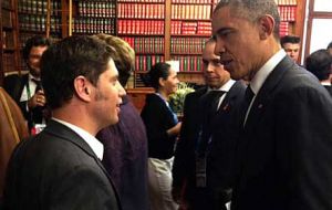 Kicillof revealed that in Australia Obama asked about the president's health condition, as did most world leaders