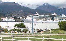 Among the vessels calling in Ushuaia was Le Soleil and Sea Spirit