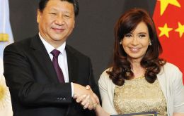 Chinese President Xi Jinping signed the treaties with CFK in July 