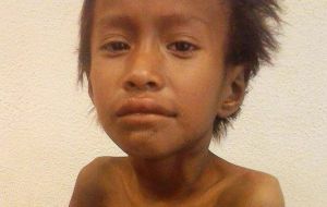Seven year old Nestor spent the last forty days of his life in hospital, but never managed to recover (Pic Clarin)