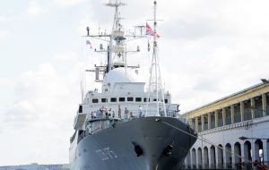 Russian spy ship docked in Havana 