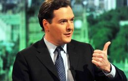 Chancellor George Osborne said figures showed the economy was “on track”, but warned the international economic climate was “getting worse”