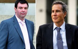 Nisman brought his case before Judge Lijo (L) as he was already investigating charges of attempts to derail the investigation of the 1994 AMIA bombing  