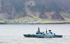 The Type 45 destroyer left Portsmouth on 27th October 2014 for a routine seven-month Atlantic Patrol Tasking deployment.