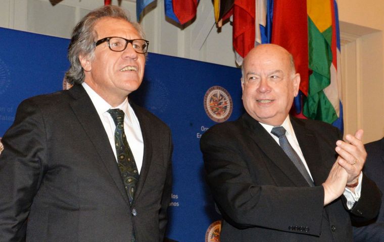 Almagro received broad support from OAS member countries, which cast 33 votes in favor and one abstention, to elect him as successor of Insulza.