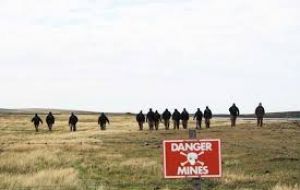 Argentina is believed to have brought 25,000 anti vehicle and personnel mines to the Falklands during the 1982 war of which 5,000 were accounted for.