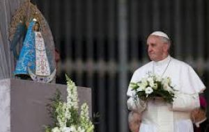 The image of 'Our Lady of Malvinas' was blessed by Pope Francis and has visited all of Argentina's provinces, and even Antarctic territories