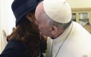 The first meeting between Francis and Cristina took place on 18 March 2013, five days after the surprise election of Buenos Aires cardinal Jorge Bergoglio as Pope 