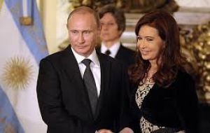 Putin made an official visit to the Buenos Aires in July 2014, during which time the two countries signed energy and cooperation deals