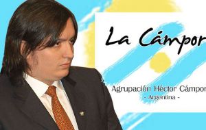“He proved his political credentials by organizing La Càmpora”, the youth organization that responds to president Cristina Fernandez son 