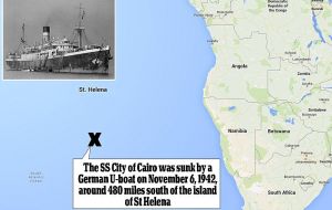 The ship and cargo were presumed lost until 2011: a team led by British salvage expert John Kingsford located an unnatural object among the ridges of the South Atlantic