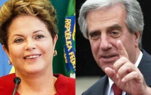  The Uruguayan leader and president Dilma Rousseff are scheduled to meet next month to address the Mercosur/EU trade accord