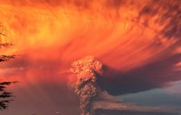 Airlines cancelled flights as a towering, mushroom-shaped ash cloud rose from Calbuco's snowy peak. Schools also suspended classes for the region.