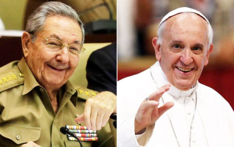 “Raul Castro will be received in the morning for strictly private talks,” the spokesman said in a statement Tuesday.