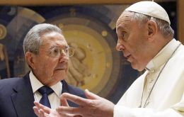 “I am very happy. I have come here to thank him for what he has done to begin solving the problems of the United States and Cuba,” said Raul Castro.
