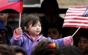 Census Bureau 2013 data shows that 2013 China ranked in number one position with 147,000 immigrants: India followed with 129,000 and Mexico 125,000
