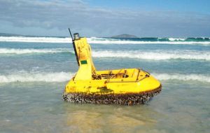 Little is known as to how exactly the buoy – no bigger than a standard box trailer – became detached from its anchoring or how long it spent adrift at sea.
