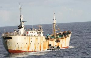 Malaysian authorities say the originally Nigerian flagged vessel detained, the “Perlon”, had changed its name and flag several times. (Pic Colto)