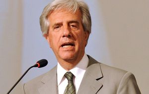 “In June we will be receiving Paraguay's president Cartes, and most certainly we will be addressing issues related to Mercosur”, said Tabare Vazquez