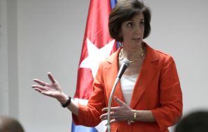 She headed four rounds of talks with the Cuban negotiating team to reopen embassies and lift part of the economic sanctions imposed by Washington