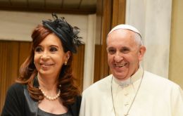 “I had with Pope Francis a very warm encounter, as always, in which we talked about a lot of issues, the regional issue, world peace,” Cristina told reporters
