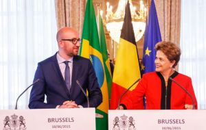 Rousseff and Michel discussed Belgian corporations' interest in Brazil's ambitious 64bn dollar infrastructure program to attract private investments