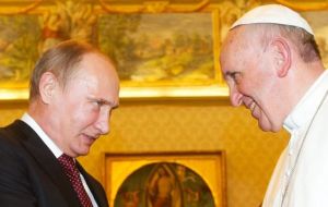 The two leaders met for 50 minutes and discussed the conflicts in Ukraine and in the Middle East, according to Vatican officials 